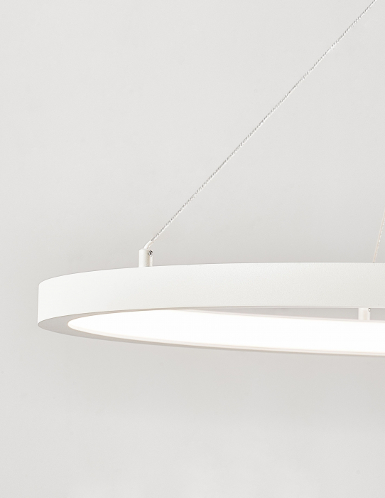 Lustra pendul LED dimabila Rayen 60 cm alba/neagra/aurie tip inel, design minimalist, 9172635 - Novaluce [10]