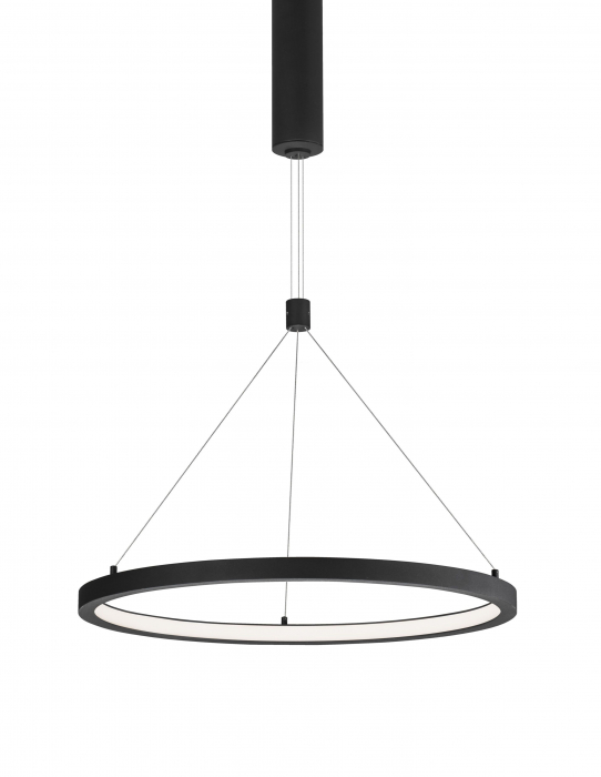 Lustra pendul LED dimabila Rayen 60 cm alba/neagra/aurie tip inel, design minimalist, 9172635 - Novaluce [2]