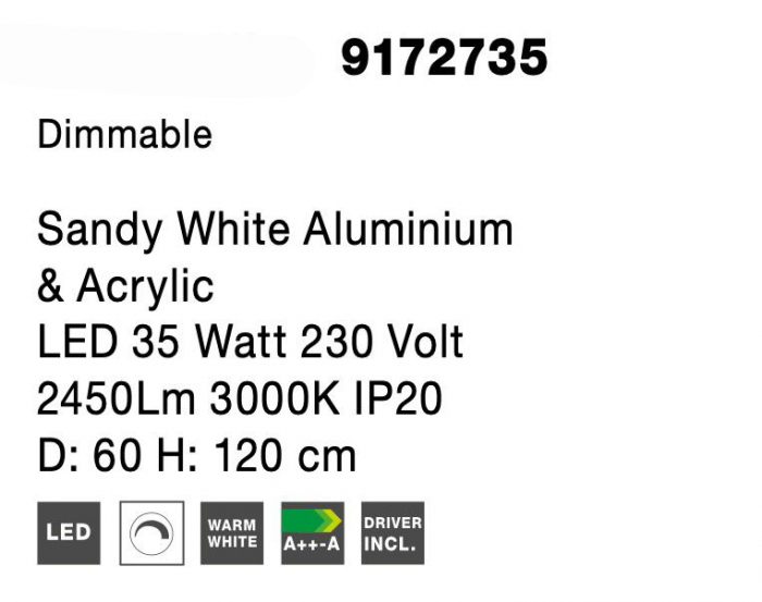 Lustra pendul LED dimabila Rayen 60 cm alba/neagra/aurie tip inel, design minimalist, 9172635 - Novaluce [11]
