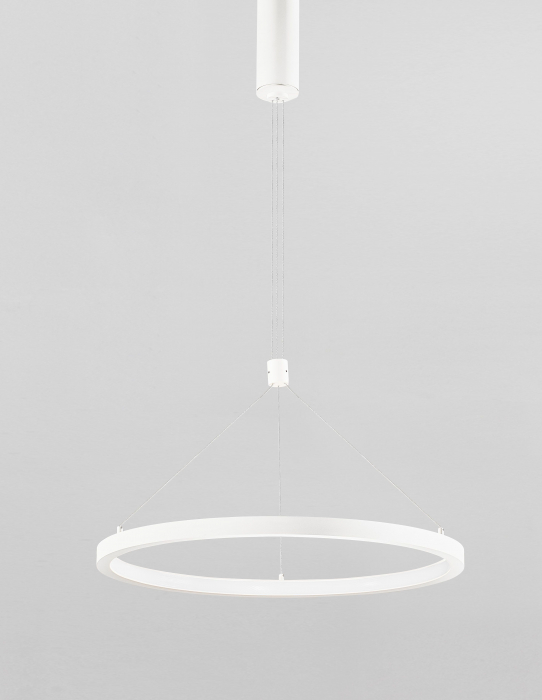 Lustra pendul LED dimabila Rayen 60 cm alba/neagra/aurie tip inel, design minimalist, 9172635 - Novaluce [8]