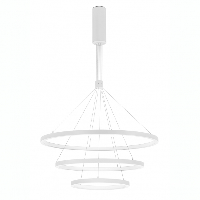 Lustra pendul LED dimabila Rayen alba/neagra/aurie, 3 piese tip inel, design minimalist, 9174108 - Novaluce [1]