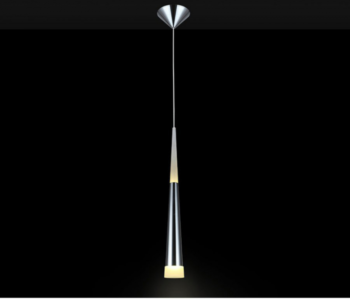 Lustra pendul LED neagra/crom Hermina Ø 6x44,5 cm, design modern, luminare la ambele capete, AZ 0932 - Azzardo [3]