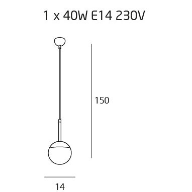 Lustra pendul lux Ramza Ø 14 cm alb/auriu, sticla opal lucios/metal, P0241 - Maxlight [3]