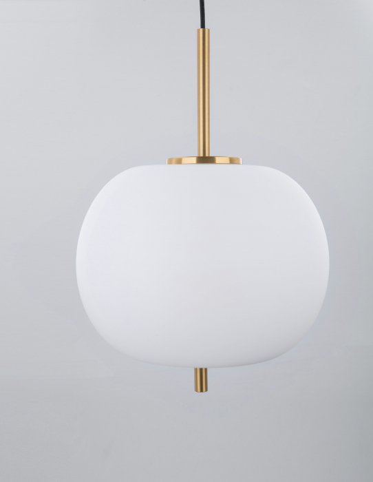 Lustra pendul moderna alb cu auriu Felicia 30 cm, sticla/metal, 9624061 - Novaluce [4]