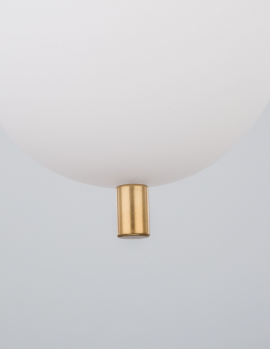 Lustra pendul moderna alb cu auriu forma alungita Felicia Small 15,8x23 cm, sticla/metal, 9624066 - Novaluce [5]
