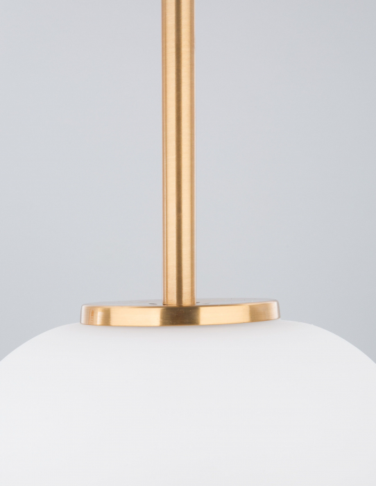 Lustra pendul moderna alb cu auriu forma cilindrica Felicia 22x40 cm, sticla/metal, 9624062 - Novaluce [5]