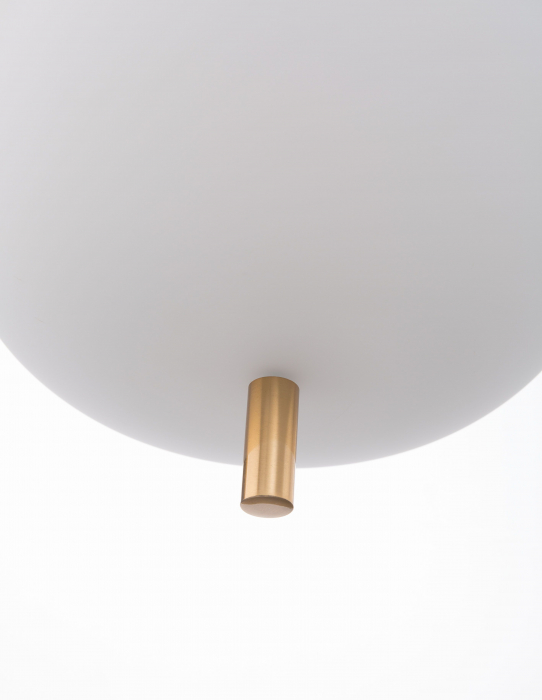 Lustra pendul moderna alb cu auriu forma cilindrica Felicia 22x40 cm, sticla/metal, 9624062 - Novaluce [4]