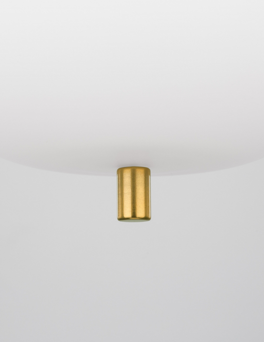 Lustra pendul moderna alb cu auriu forma cilindrica Felicia Small 16,5x20 cm, sticla/metal, 9624065 - Novaluce [6]