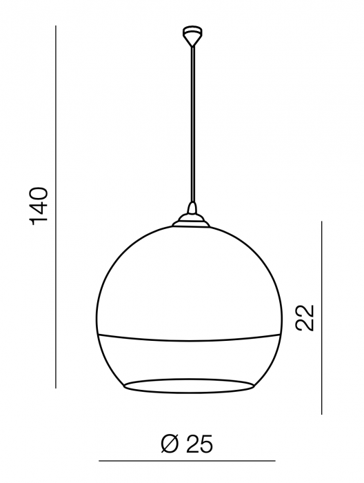 Lustra pendul moderna Yamin forma glob, metal crom/sticla transparenta, diverse dimensiuni, AZ 0731 - Azzardo [6]