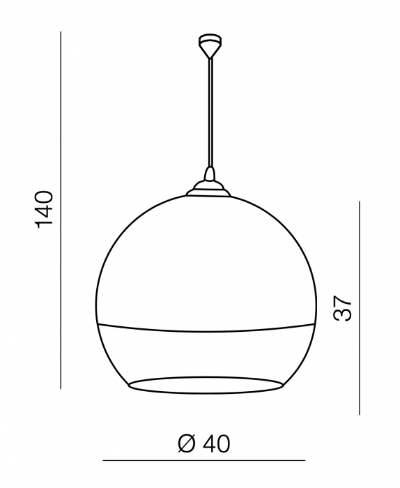 Lustra pendul moderna Yamin forma glob, metal crom/sticla transparenta, diverse dimensiuni, AZ 0731 - Azzardo [8]