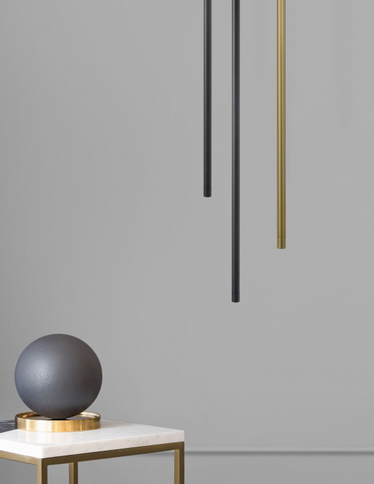 Lustra pendul neagra/aurie Gohar 60 cm LED stil minimalist, modul, 9088103 - Novaluce [7]
