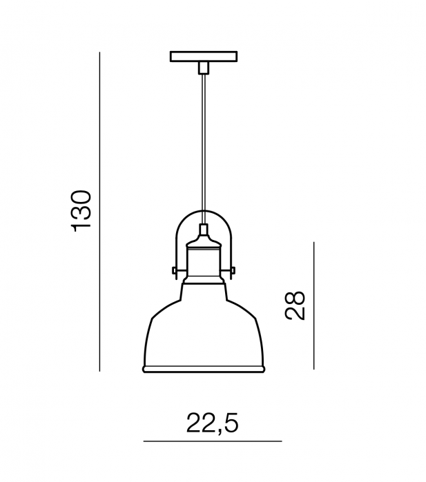Lustra pendul neagra/cupru stil industrial Oliver, metal, AZ 2409 - Azzardo [3]