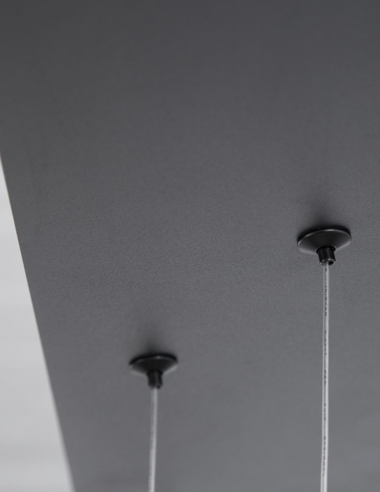 Lustra pendul neagra dimabila LED Miki 120 cm, design minimalist patrate, 9142765 - Novaluce [6]