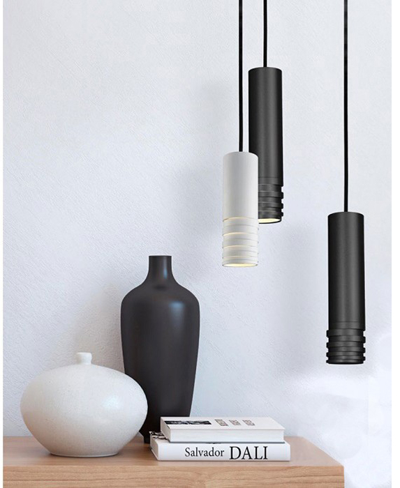 Lustra pendul pe fir Lily Ø 6 cm, metal alb/negru/sampanie, design modern, AZ 3130 - Azzardo [7]
