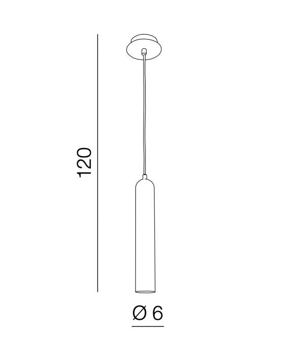 Lustra pendul pe fir Zenai Ø 6 cm forma rotunjita, metal alb/negru, design modern, AZ 1236 - Azzardo [4]