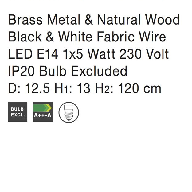 Lustra pendul Ponse diverse culori, abajur din metal cu detaliu din lemn, inaltime reglabila, 7605173 - Novaluce [15]