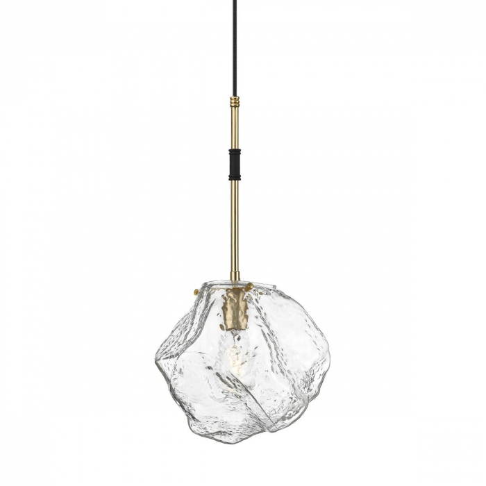 Lustra pendul ROCK metal/sticla, negru/auriu/transparent, inaltime reglabila, 003064-011264 - Zumaline [2]