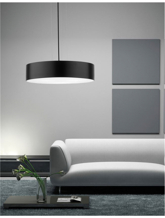 Lustra pendul rotund diverse culori Dima Ø 50 cm, din metal, inaltime reglabila, 550405 - Novaluce [5]