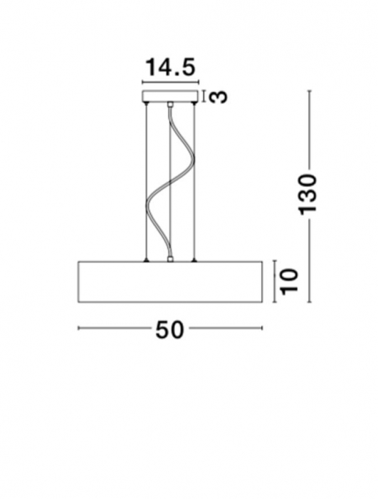 Lustra pendul rotund diverse culori Dima Ø 50 cm, din metal, inaltime reglabila, 550405 - Novaluce [3]