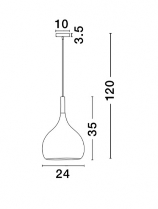 Lustra pendul rotund maro Vemor Ø 24 cm metal, inaltime reglabila, 8942203 - Novaluce [3]