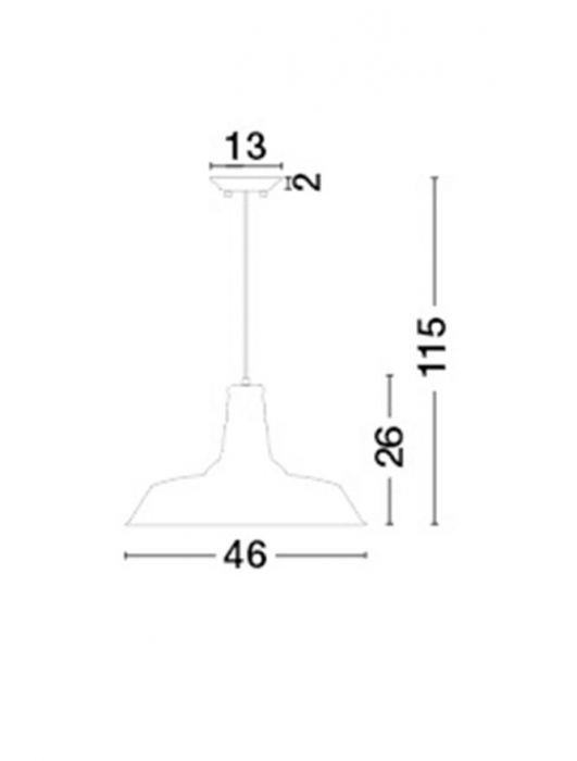 Lustra pendul rotunda diverse culori Vanda, din metal Ø 46 cm, inaltime reglabila, 420202 - Novaluce [3]