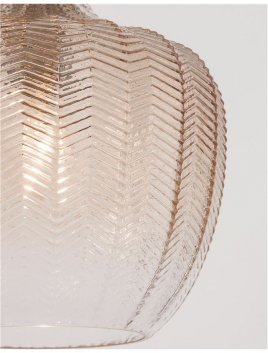 Lustra pendul sticla cu model diverse culori Anri, Ø 24 cm, inaltime reglabila, 9191241 - Novaluce [6]