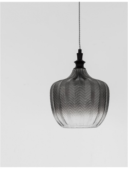 Lustra pendul sticla cu model diverse culori Anri, Ø 24 cm, inaltime reglabila, 9191241 - Novaluce [11]