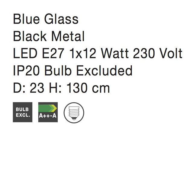 Lustra pendul sticla cu model diverse culori Tejal, Ø 23 cm, inaltime reglabila, 9103532 - Novaluce [5]