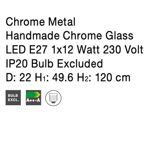 Lustra pendul sticla cupru/auriu/crom Ria Ø 22 cm, inaltime reglabila, 9190393 - Novaluce [19]