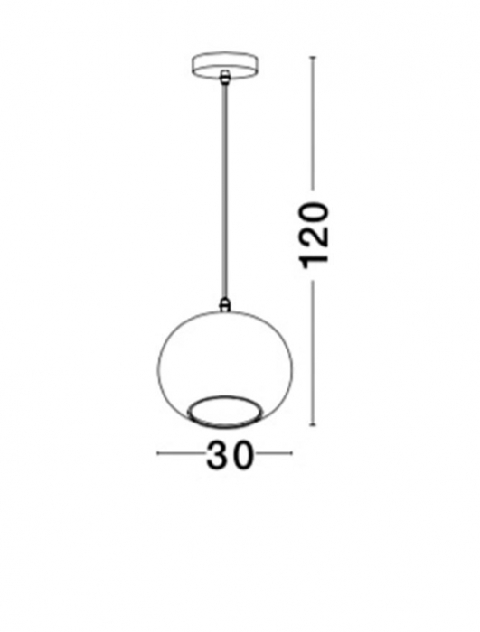Lustra pendul sticla diverse culori Maris Ø 30 cm, inaltime reglabila, 9361721 - Novaluce [7]