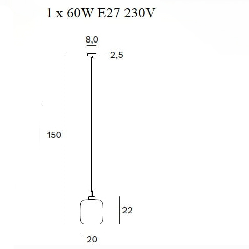 Lustra pendul sticla opal lucios Veera Ø 20/16/28 cm baza metal auriu, inaltime reblabila, P0448 - Maxlight [2]