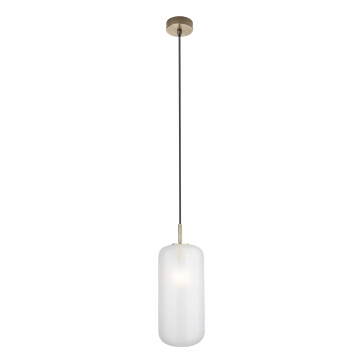 Lustra pendul sticla opal lucios Veera Ø 20/16/28 cm baza metal auriu, inaltime reblabila, P0448 - Maxlight [3]