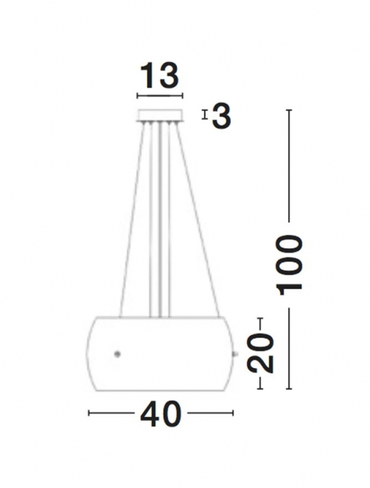 Lustra pendul sticla transparenta Dagma Ø 40/50 cm, metal cromat, 6100401 - Novaluce [5]