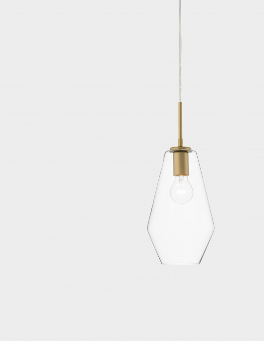 Lustra pendul sticla transparenta Nalia Ø17 cm, metal auriu, 9426732 - Novaluce [2]