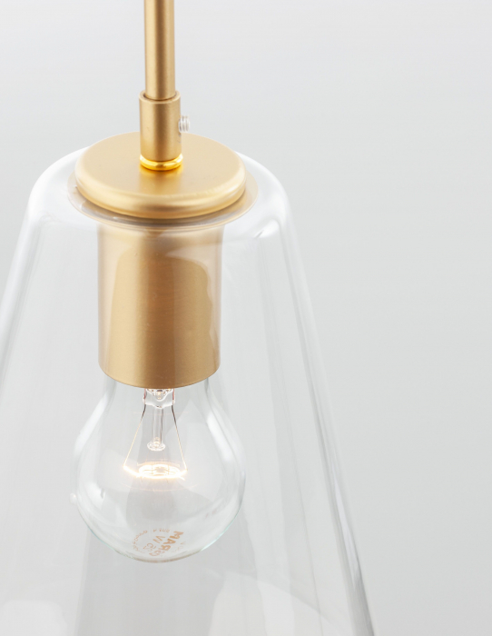 Lustra pendul sticla transparenta Nalia Ø17 cm, metal auriu, 9426732 - Novaluce [3]