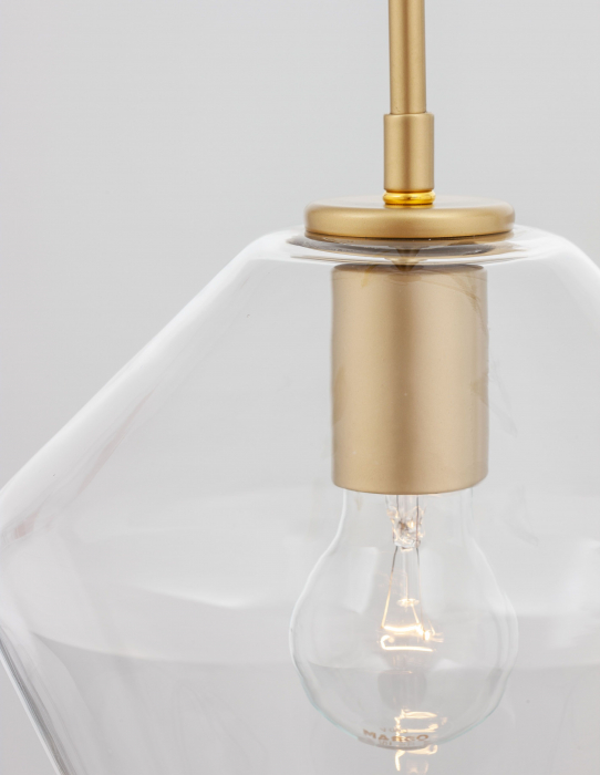 Lustra pendul sticla transparenta Nalia Ø23 cm, metal auriu, 9426731 - Novaluce [2]