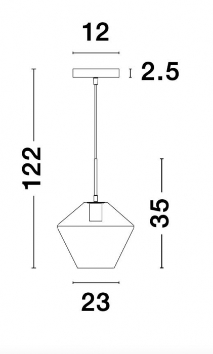 Lustra pendul sticla transparenta Nalia Ø23 cm, metal auriu, 9426731 - Novaluce [5]