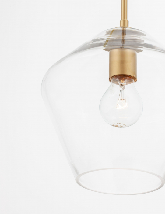 Lustra pendul sticla transparenta Nalia Ø23 cm, metal auriu, 9426731 - Novaluce [3]