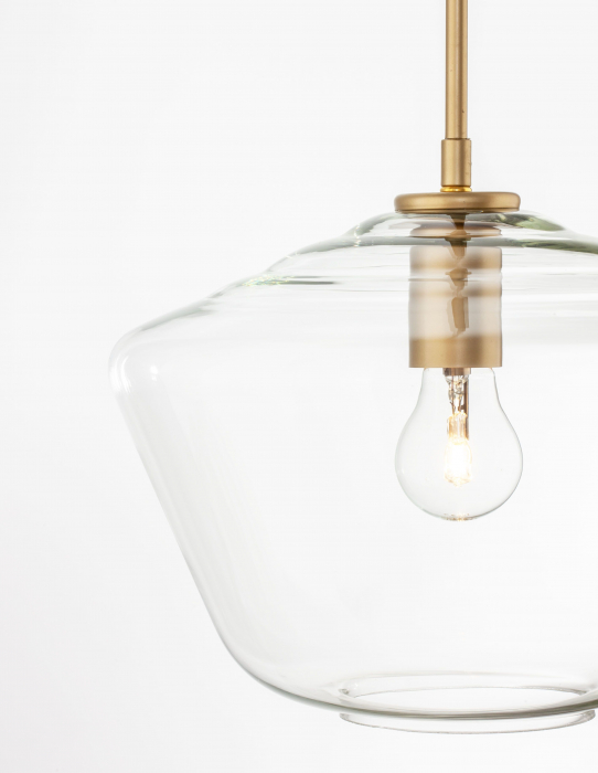 Lustra pendul sticla transparenta Nalia Ø30 cm, metal auriu, 9426733 - Novaluce [5]