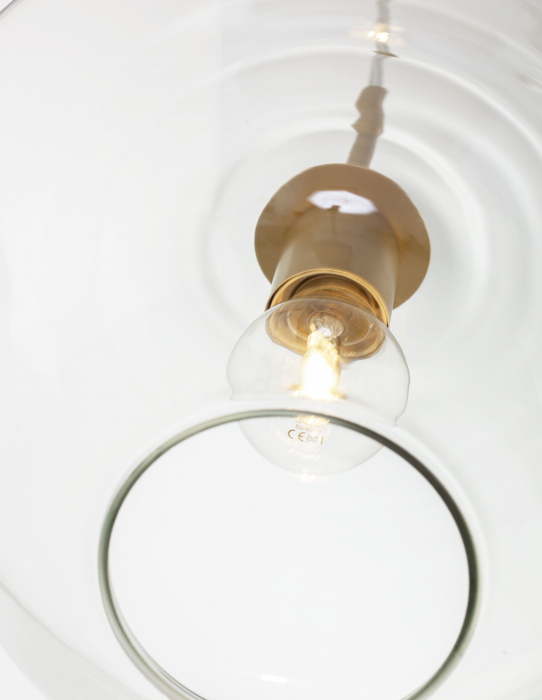 Lustra pendul sticla transparenta Nalia Ø30 cm, metal auriu, 9426733 - Novaluce [7]