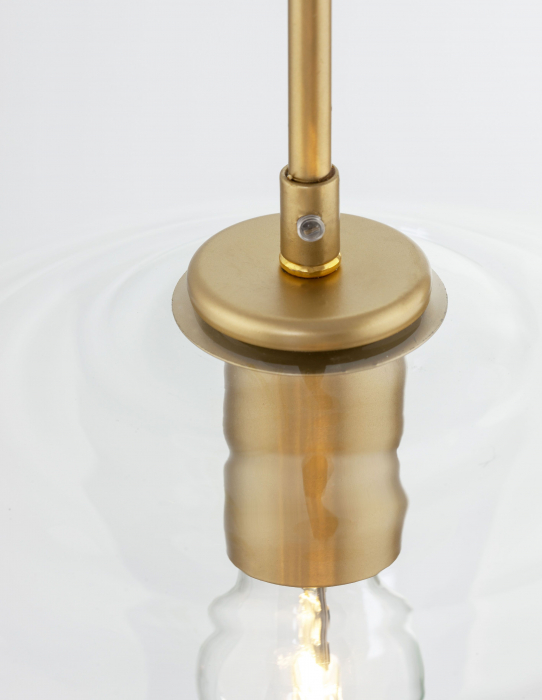 Lustra pendul sticla transparenta Nalia Ø30 cm, metal auriu, 9426733 - Novaluce [4]