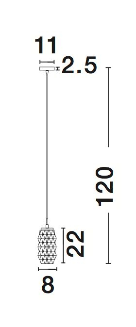 Lustra pendul sticla transparenta Petar forme geometrice elegante, design modern, 838190 - Novaluce [3]