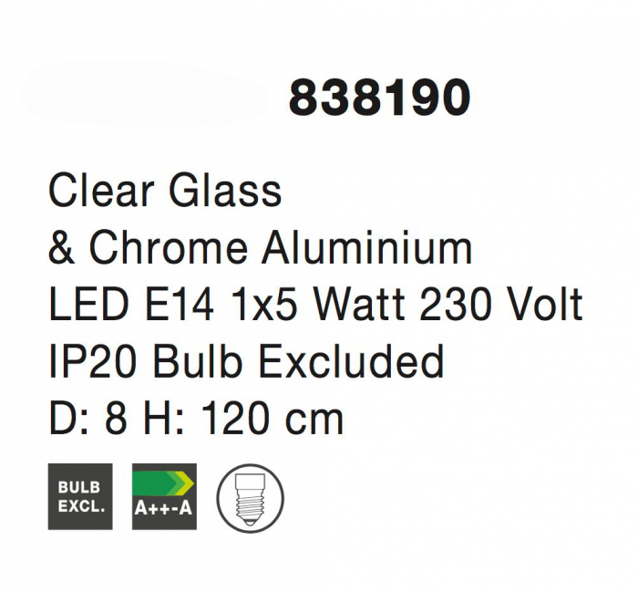 Lustra pendul sticla transparenta Petar forme geometrice elegante, design modern, 838190 - Novaluce [4]
