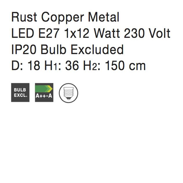 Lustra pendul Vanda, din metal Ø 18 cm, inaltime reglabila, 8436419 - Novaluce [4]
