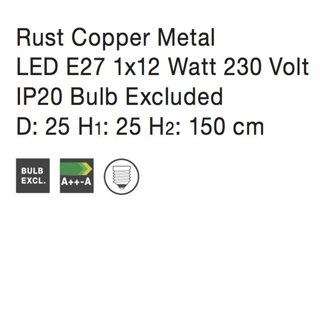 Lustra pendul Vanda, din metal Ø 25 cm, inaltime reglabila, 8436421 - Novaluce [4]