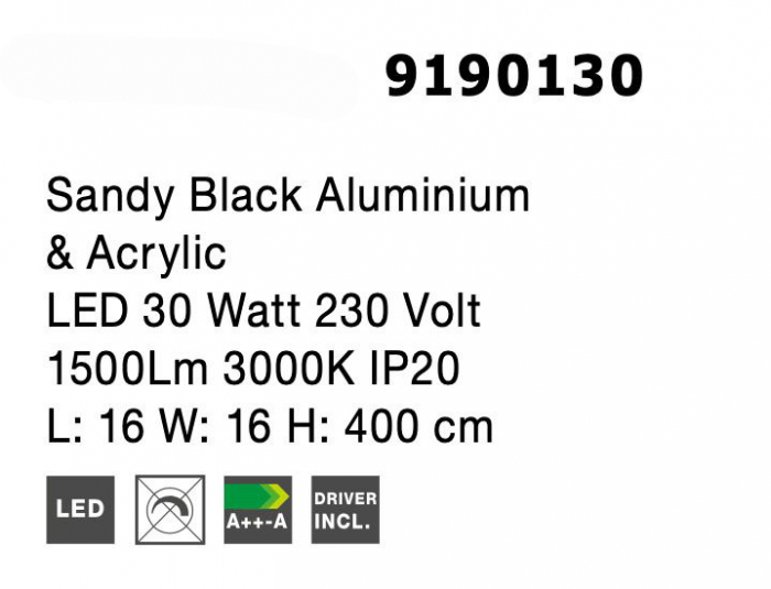 Lustra perete-tavan cu 3 pendule suspendate pe cablu lung Ira, LED 30W, 9190130 - Novaluce [9]