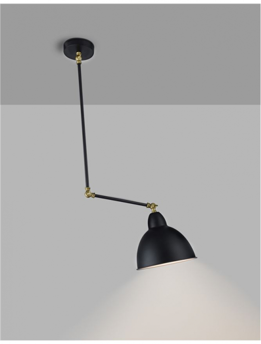 Lustra premium neagra Heli, din metal, Ø 22 cm, inaltime ajustabila, 9420851 - Novaluce [4]