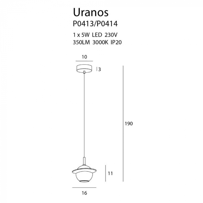 Lustra premium Planet tip pendul, LED, inaltime ajustabila, P0414 - Maxlight [3]