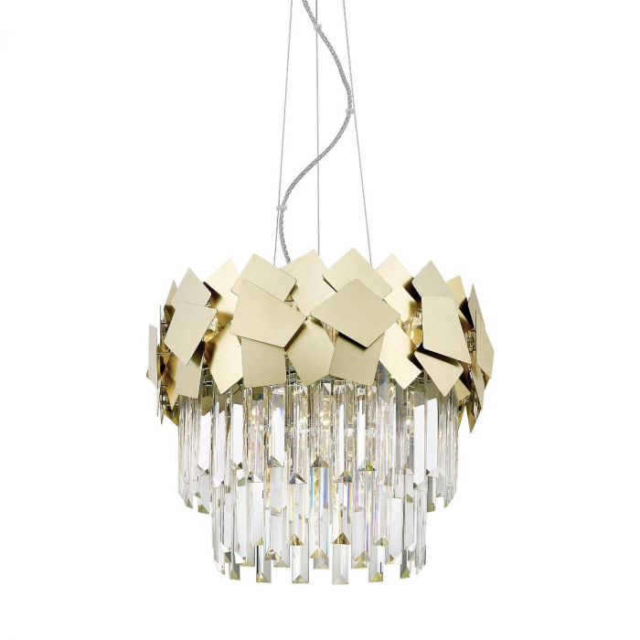 Lustra aurie moderna cu cristale QUASAR Ø41 cm, design glam, 003064-011275 - Zumaline [2]