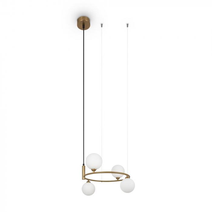 Lustra Ring MOD013PL-04BS1, 4xG9, alba+alama, IP20, Maytoni [2]